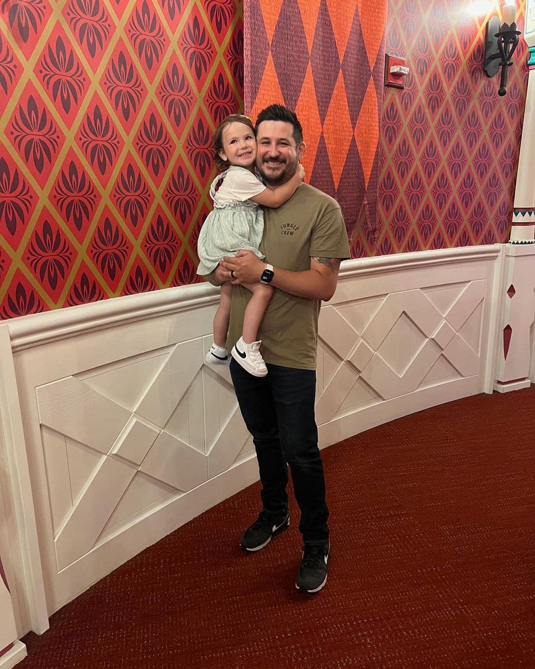 Wren and I at Disneyland about to meet Elsa