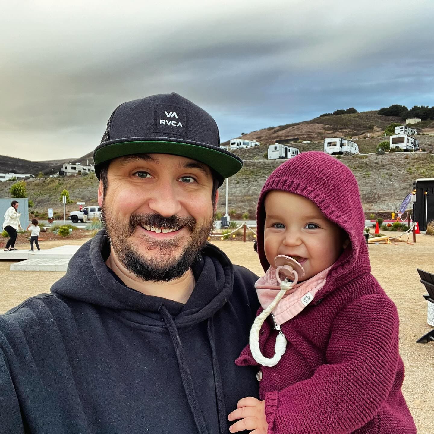 Gryff and I camping in Avila Beach